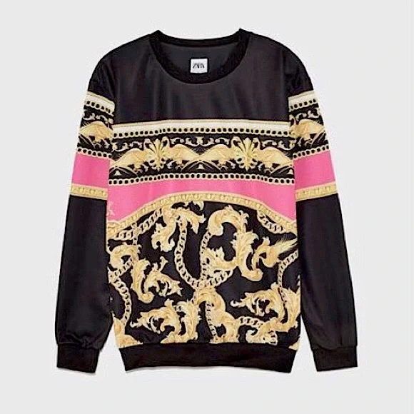 saraページ Zara | Tops | New Zara Versace Print Gold Chain Baroque